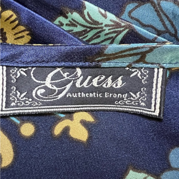 Guess Women’s Satin Look Floral Kimono Style Top S/P EUC - Picture 10 of 15